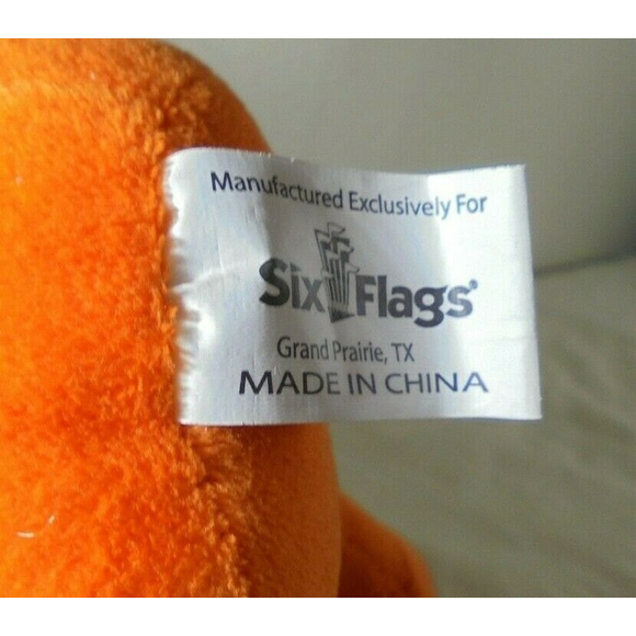 Six Flags Grand Prairie Texas Gecko orange green Plush Stuffed Animal Toy rare - Picture 7 of 7